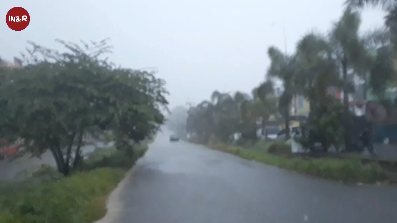 Walking in Heavy Rain Strong Wind in my Village - YouTube