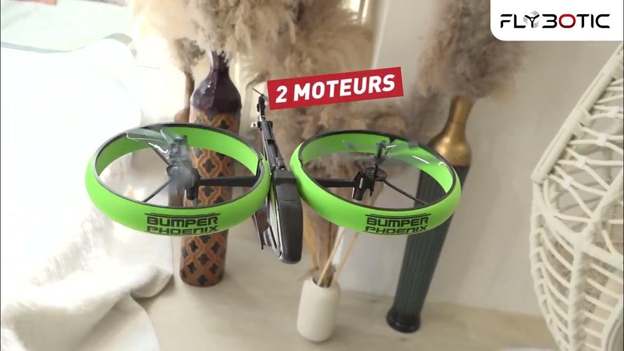 FLYBOTIC - BUMPER PHOENIX, l'hélicoptère télécommandé antichoc qui rebondit  contre les murs 🚁✌️ 