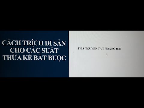 Video: Phần Thừa Kế Bắt Buộc Là Bao Nhiêu