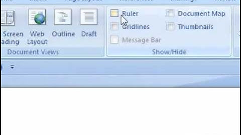 How to show or hide the rulers for use in a document Word
