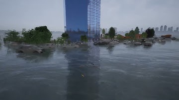 Heavy rain flood simulation
