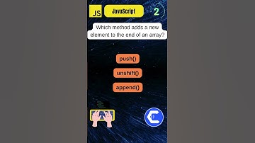Which method adds a new element to the end of an array? #shorts #javascript #coding #quiz #trivia