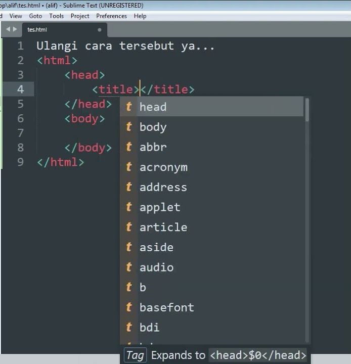 Tips Menuliskan Kode HTML - YouTube