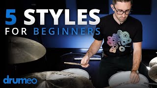 5 Styles Any Beginner Drummer Can Play (Lesson)