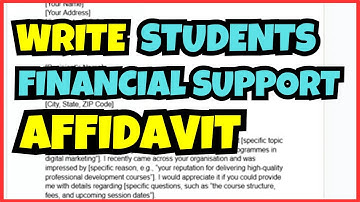 How to Write an Affidavit of Financial Support for Students | Complete Guide