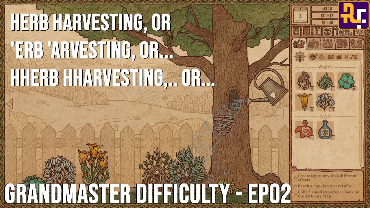 Сбор трав — зельеварение, уровень сложности «Грандмастер», эпизод 2 — «Без глупостей», 5 ноября