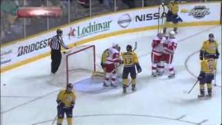 Detroit Red Wings 2, Nashville Predators 3 Highlights : March 10 2012