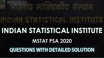 ISI Mstat PSA 2020 question number 10 complete solution. Exam cheat sheet with special approach