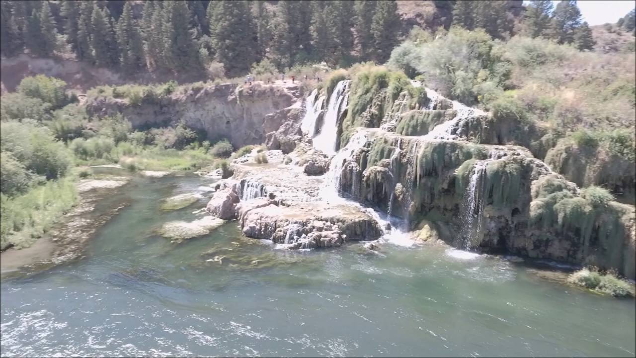 Flying around Fall Creek falls near Swan Valley Idaho YouTube