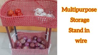 Multipurpose Storage Stand in wire ll vegetable Stand.