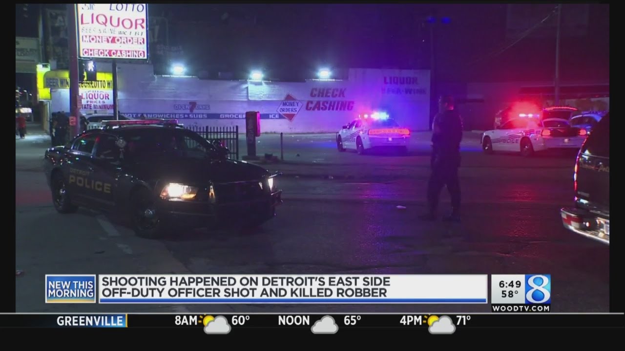Off-duty officer critically injured in Detroit shootout - YouTube