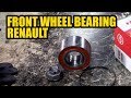 How to replace a front wheel bearing Renault Clio and other models