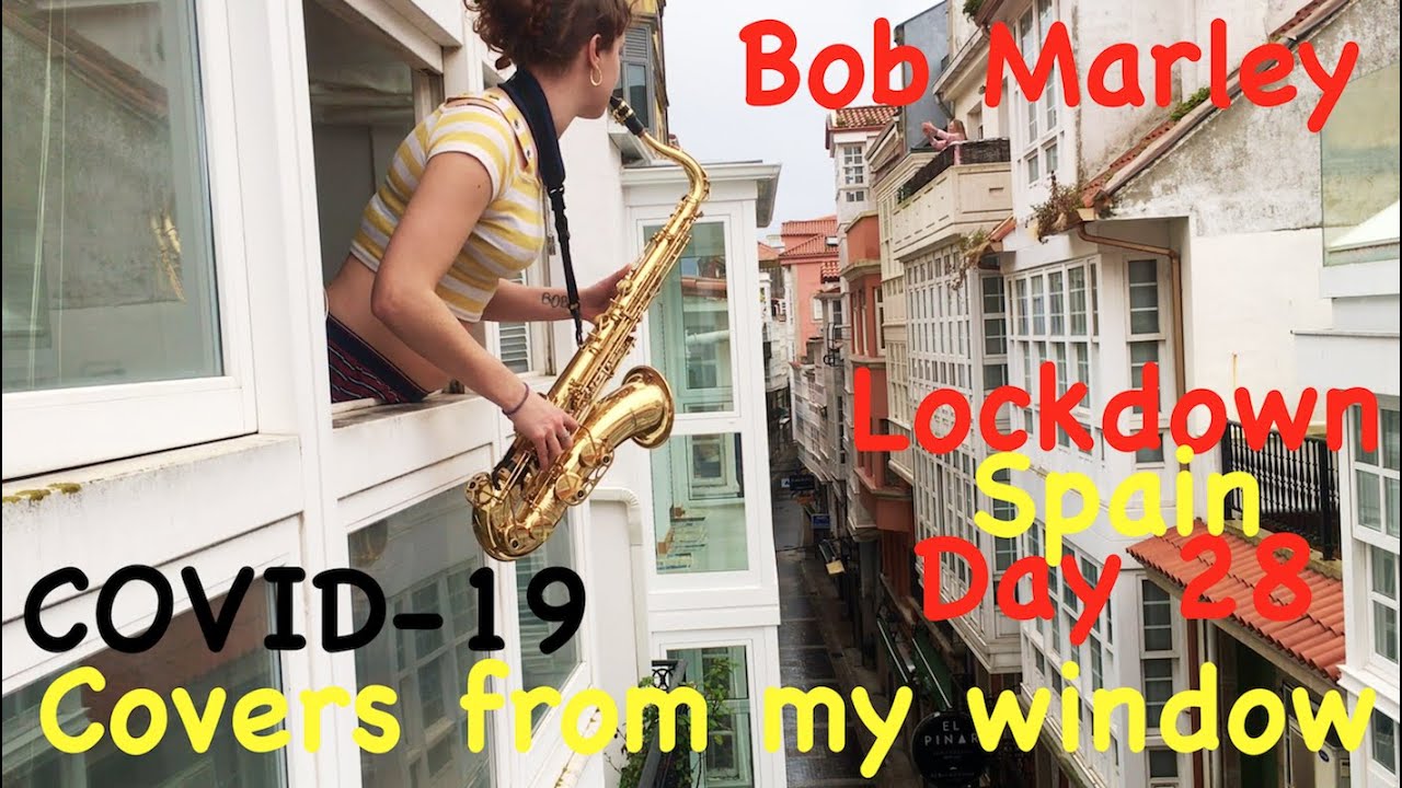 Playing saxophone for neighbours during Quarantine - Reggae Bob Marley