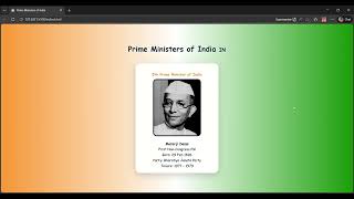 💻 Prime Ministers of India Website Project 🇮🇳 | HTML CSS JavaScript Project 🔥