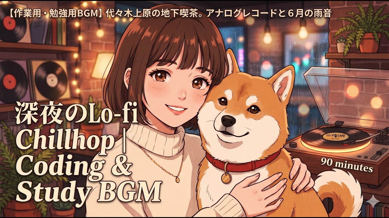 作業用・勉強用BGM】代々木上原の地下喫茶。アナログレコードと6月の雨