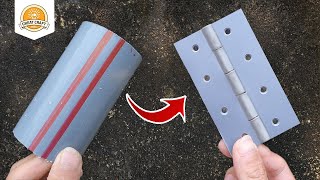 Don't throw away PVC pipes! Let's make the door hinge  Plumbing Tips and Tricks