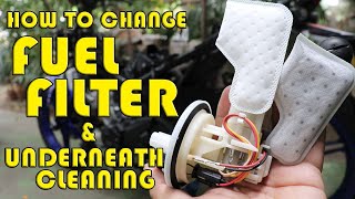 How to Change Fuel Filter | Underneath Cleaning | Yamaha Sniper 150 | Daboys TV