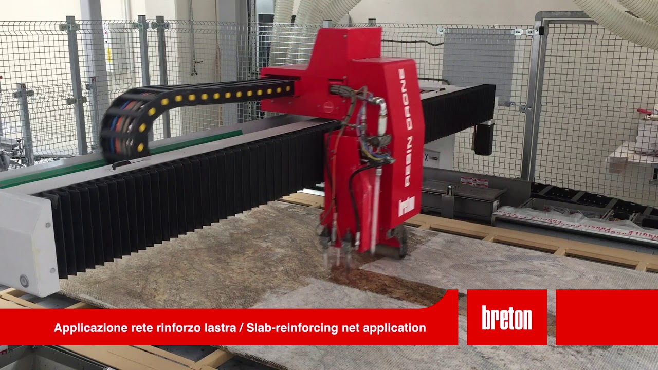 machine gun Breton Resindrone - Slab resin treatment and net reinforcement (1 of 2 videos)