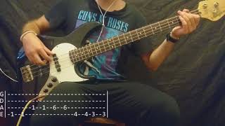 Video thumbnail of "Cigarettes After Sex - K Bass Cover (Tabs)"