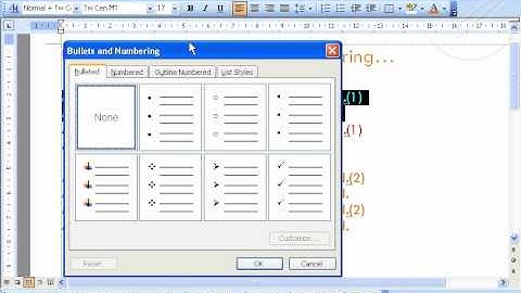 007 - Understanding Bullets and Numbering...