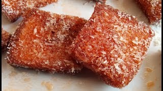 10 मिनट में ब्रैड से बनाये ऐसी रसीली लाज़वाब मिठाई  Sweet bread toast raksha Holi sweet recipe