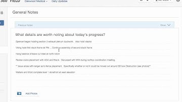 BIM 360 Field - Daily Updates