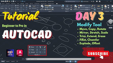 AutoCAD Modify Commands Explained | Trim, Offset, Move, Copy | Day 3