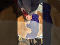Wood table top sanding process using grinder tool #woodworking #carpentry #tools