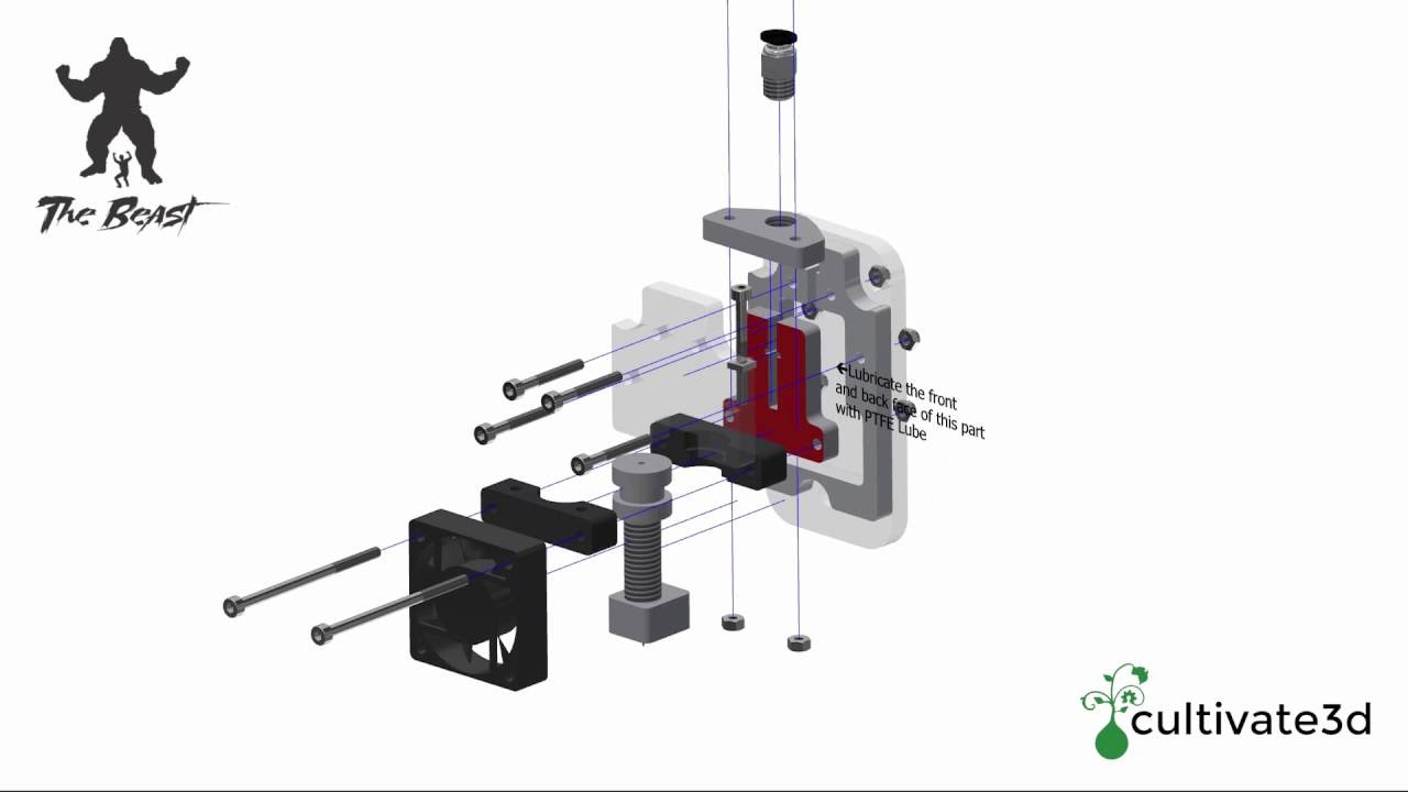 Hotend Mount Assembly - The 3D - YouTube