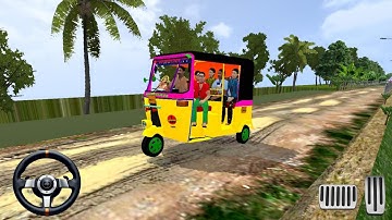 Offroad Drive 🥳 Indian Tuk Tuk Auto Rickshaw Bussid Gameplay | Bus Simulator Indonesia Android Games