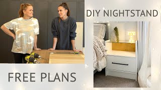 DIY Nightstand With a Glass Top