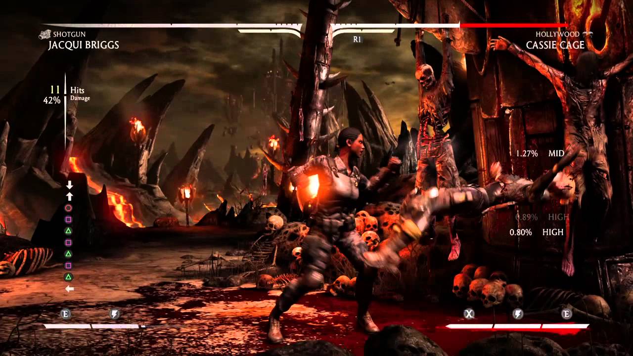 Mortal Kombat X Jacqui Briggs 47 Corner Kombo 1 Bar Shotgun YouTube