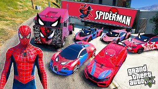 Collecting SPIDERMAN SUPERCARS In GTA 5..!😍