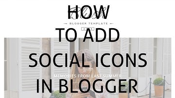 How to Add Social FontAwesome Icons in Blogger Template