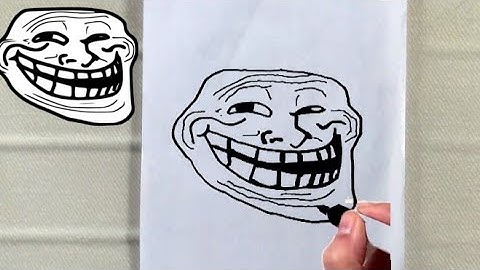 How to draw Troll face step by step #drawing #video #trollface