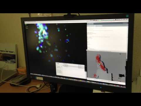 Processing OpenKinect with Flash Particle (Starling)