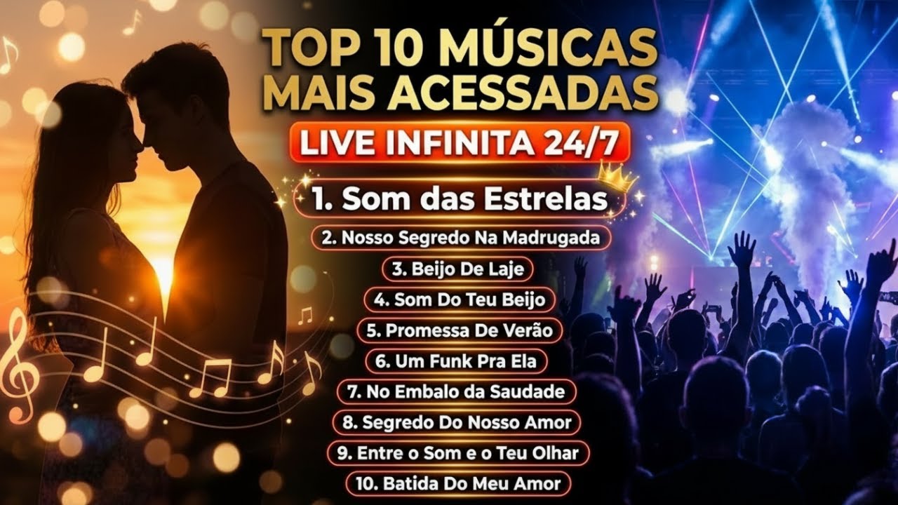 LIVE INFINITA 24/7 • Top 10 Músicas Mais Acessadas | Som Das Estrelas e Mais Hits