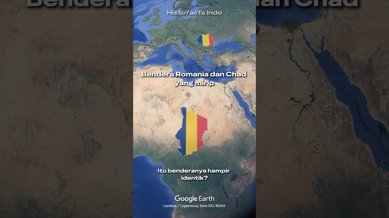 Bendera Romania dan Chad yang identik #shorts #geography #faktaunik