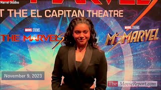 THE MARVELS interviews Iman Vellani & Nia DaCosta at Hollywood opening night - November 9, 2023