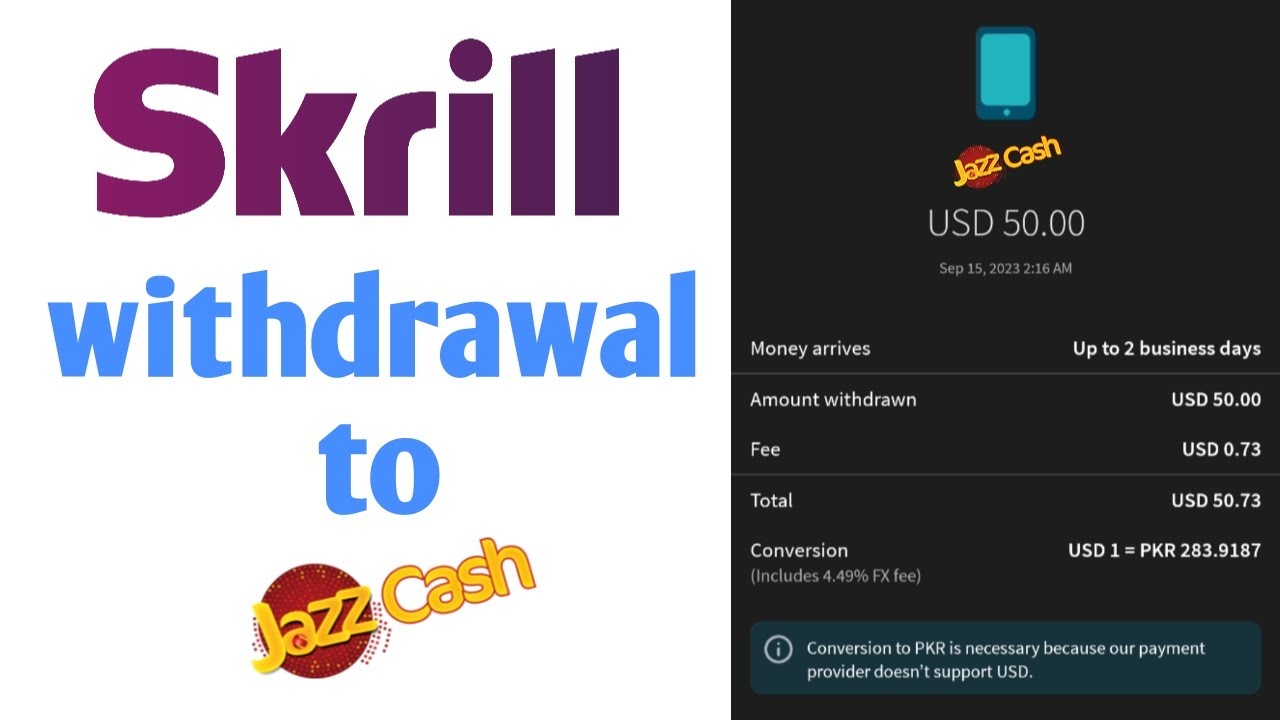 How To Withdraw Money From Skrill How to withdraw money from Skrill to Jazzcash | Skrill Withdrawal to