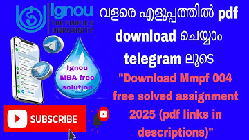 MMPF 004 free solved assignment 2024 - 2025 pdf links in description