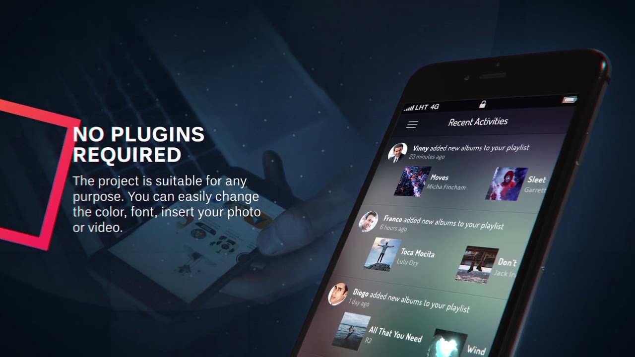 phone app presentation After Effects Template