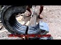 Waste forklift tires to make sandals