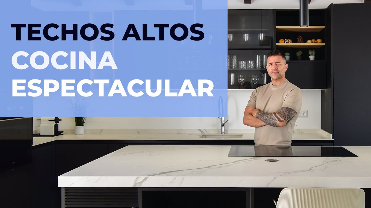 🤩 ¡La COCINA de tus SUEÑOS! Diseño de COCINA AMPLIA con ISLA y techo
