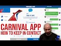 How To Use Carnival Hub App Chat