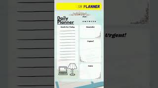 Printable Daily Planner Template PDF | Canva Editable #shorts #dailyplanner #canvaplanner