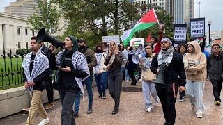 OSU “Students for Justice in Palestine” holds Stand with Gaza rally at Ohio Statehouse