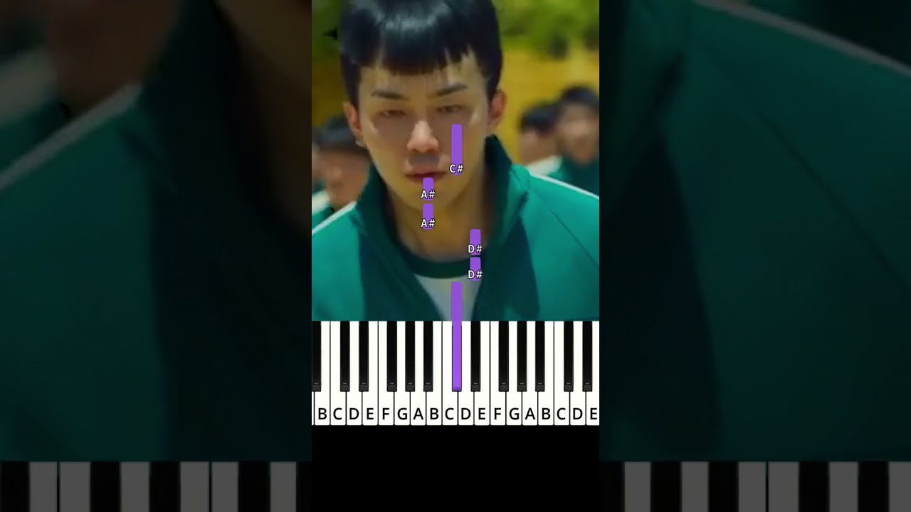 Squid Game Season -  RED LIGHT GREEN LIGHT ( Easy piano tutorial )