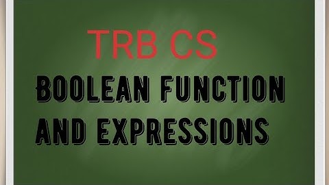 TRB CS Boolean function and expressions