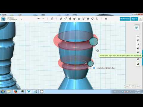Autodesk 123D - Revolve tutorial - Part 3